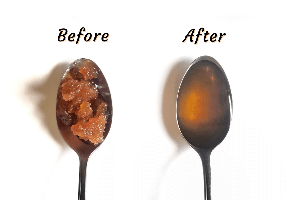 crystallized honey before and after