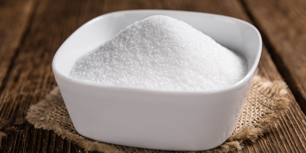 white sugar in bowl