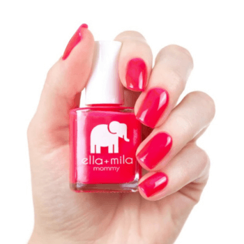reddish pink nail polish